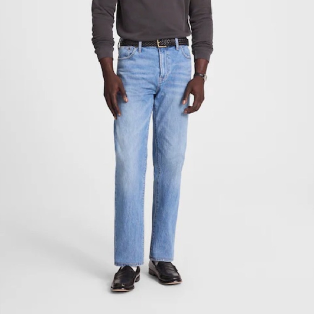 Madewell Men's Straight Jeans in Light Blue